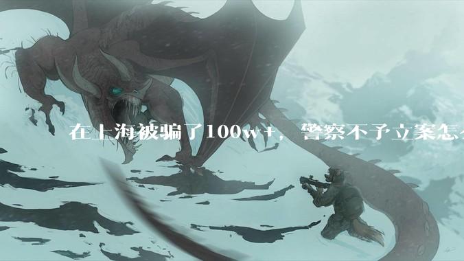 在上海被骗了100w+，警察不予立案怎么办？